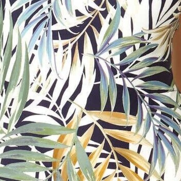 New Hurley One Piece Swimsuit Size L Cayman Palms Print Bathing Suit UPF 50+ - Picture 10 of 16